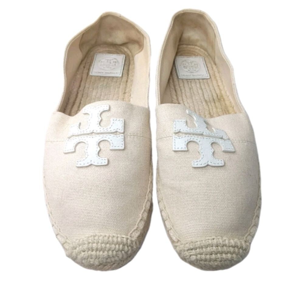 Tory Burch Weston Natural Logo Espadrille Flats Women's Shoes Size 8 M - Picture 4 of 8